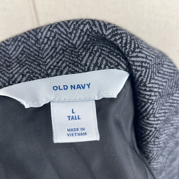 OLD NAVY Gray Herringbone Men’s Blazer NWT Size Large Tall - Picture 8 of 12